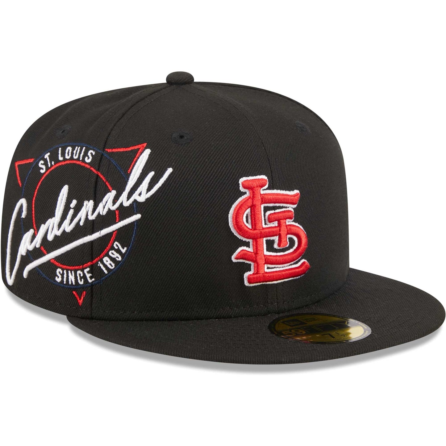 St. Louis Cardinals New Era Neon 59FIFTY Fitted Hat - Black
