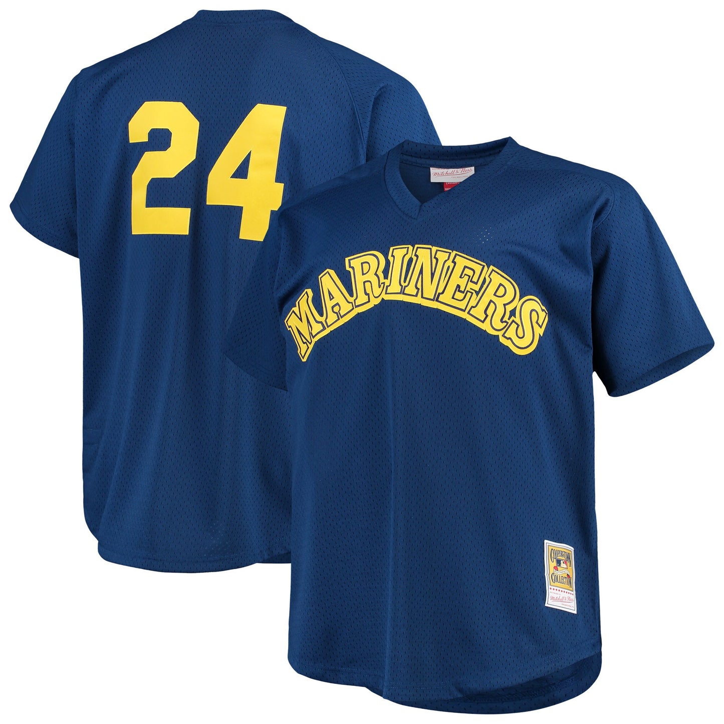 Ken Griffey Jr. Seattle Mariners Mitchell & Ness Big & Tall Cooperstown Collection Mesh Batting Practice Jersey - Royal