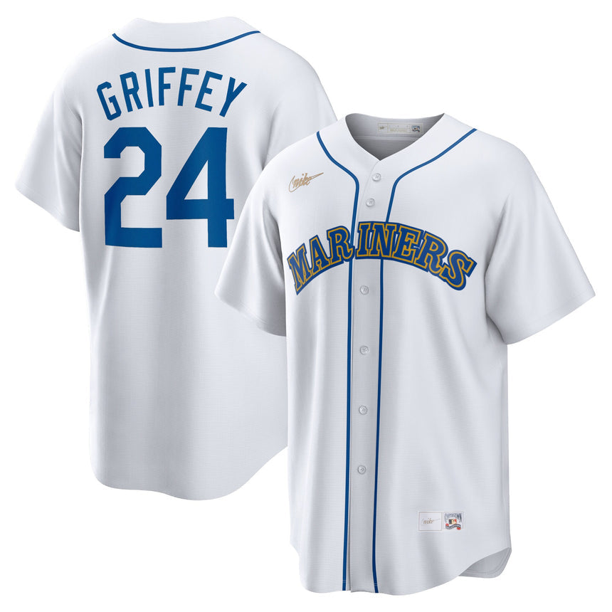 Men's Seattle Mariners Ken Griffey Jr. White Home Cooperstown Collection Player Jersey