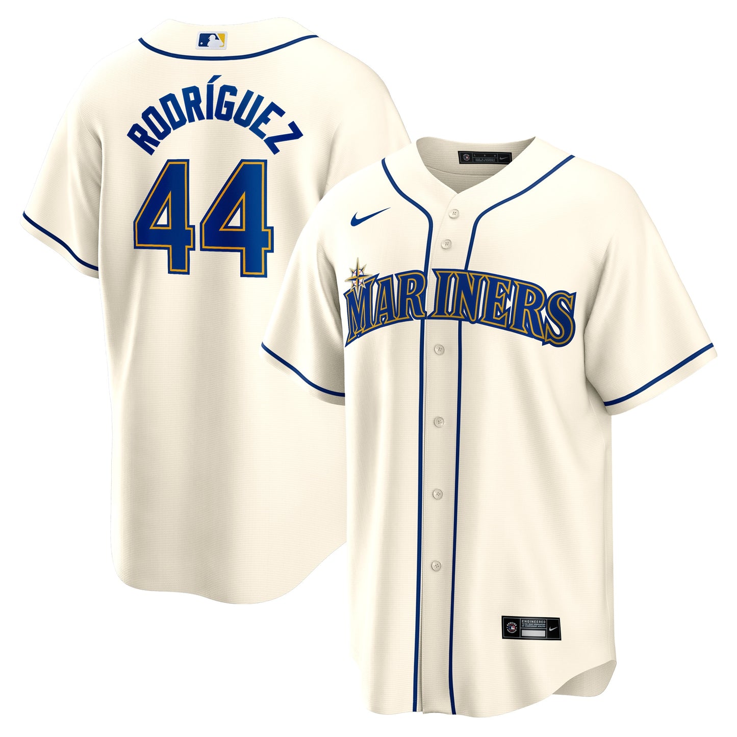 Julio Rodriguez Seattle Mariners Nike Official Replica Player Jersey - Cream