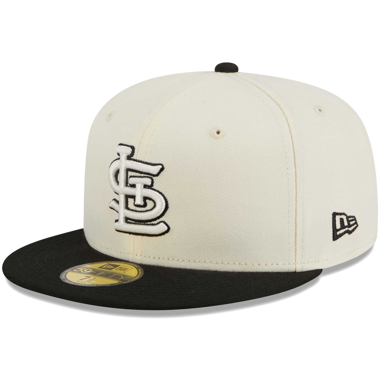 St. Louis Cardinals New Era Chrome 59FIFTY Fitted Hat - Stone/Black